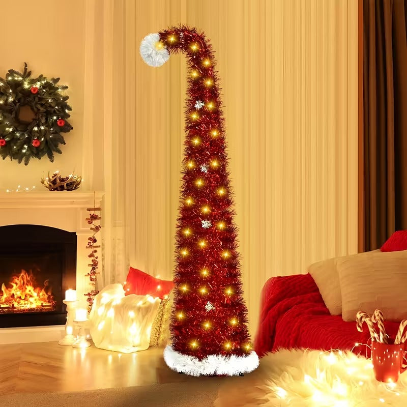 Santa Hat Pop-Up Christmas Tree