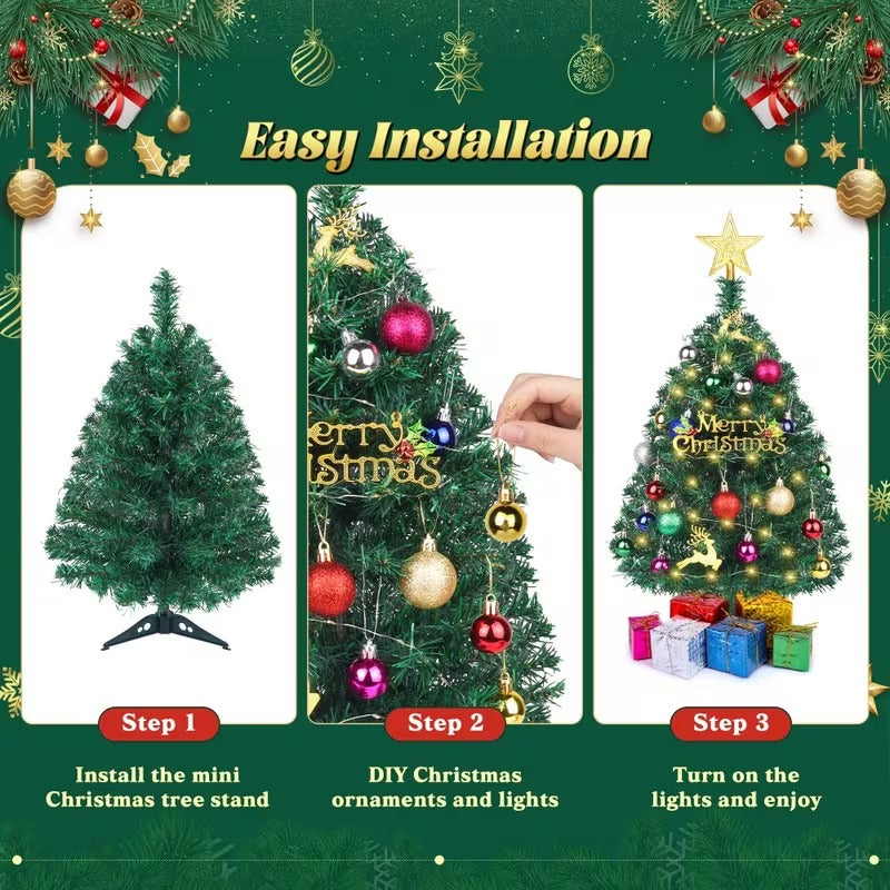 Desktop Christmas Tree with Lights