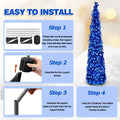 Blue Holographic Sequin Christmas Tree