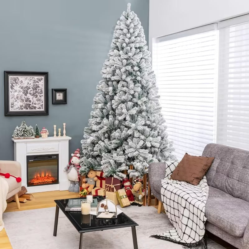 Christmas Snow Hinged Pine Tree
