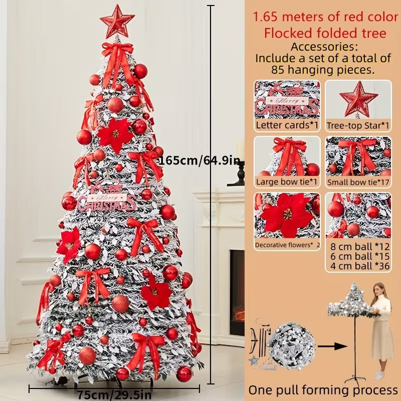 Foldable Flocked Christmas Tree