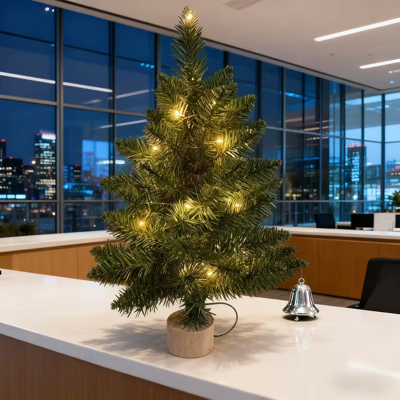 Mini Pre-Lit Tabletop Christmas Tree