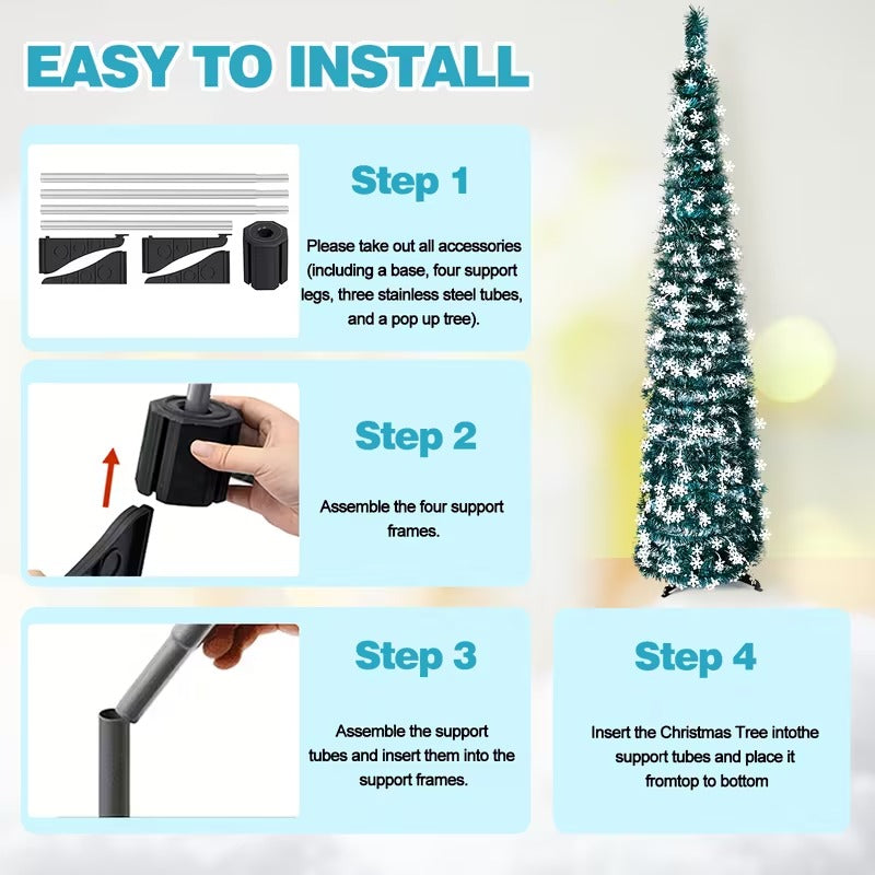 Pop-Up Snowflake Christmas Tree