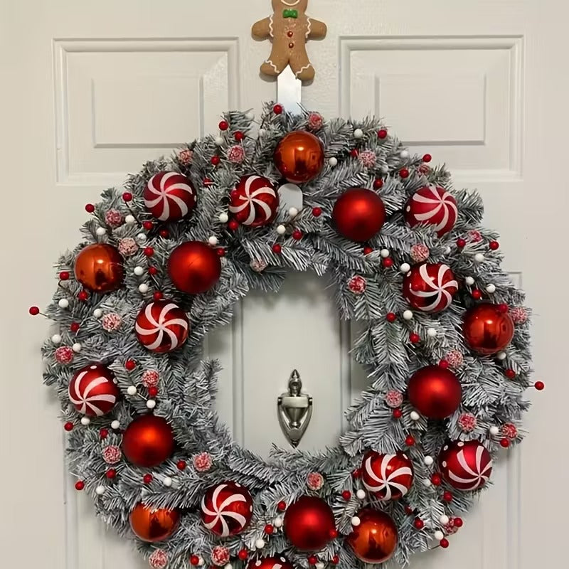 Christmas Winter Candy Cane Wreath