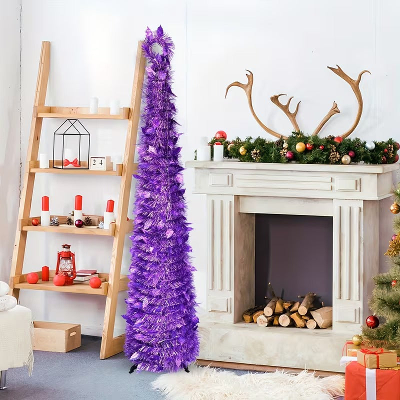 Pop-Up Purple Pencil Christmas Tree