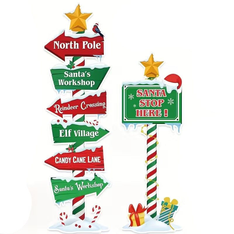 2D Flat Christmas Yard Decor Signs (2-Pack)
