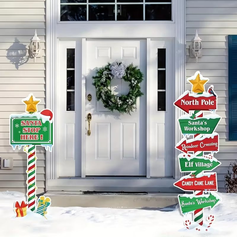 2D Flat Christmas Yard Decor Signs (2-Pack)
