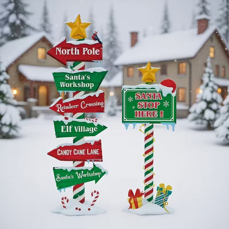 2D Flat Christmas Yard Decor Signs (2-Pack)