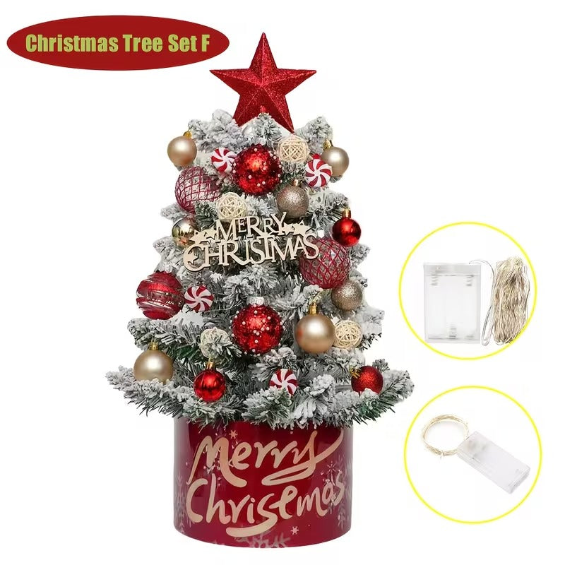 Pre-Lit Pink & Gold Christmas Tree Kit