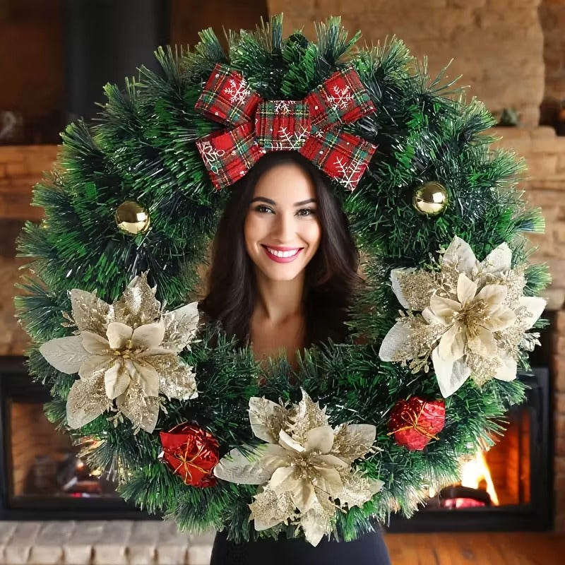 Christmas Door Wreath Classic Wall Hanging