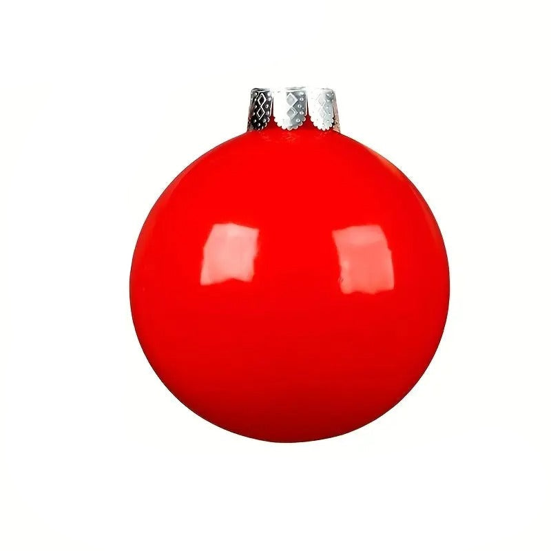 Inflatable Christmas Ball Decoration Red & Green (5pcs)