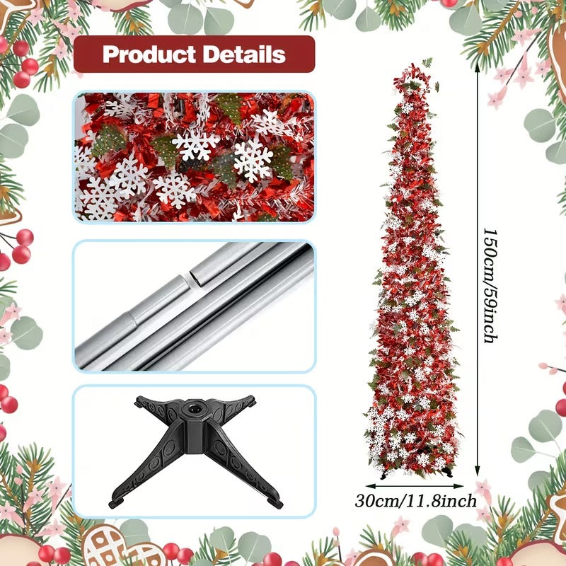 Red White Pop-Up Christmas Tree