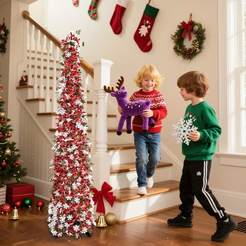 Red White Pop-Up Christmas Tree