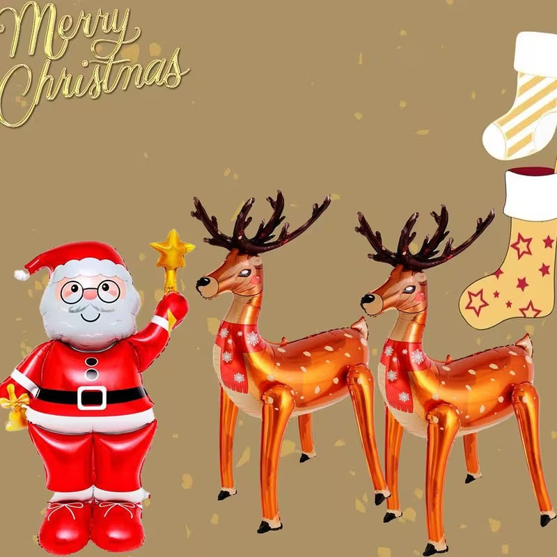 4D Inflatable Christmas Deer Decorations (2pcs)