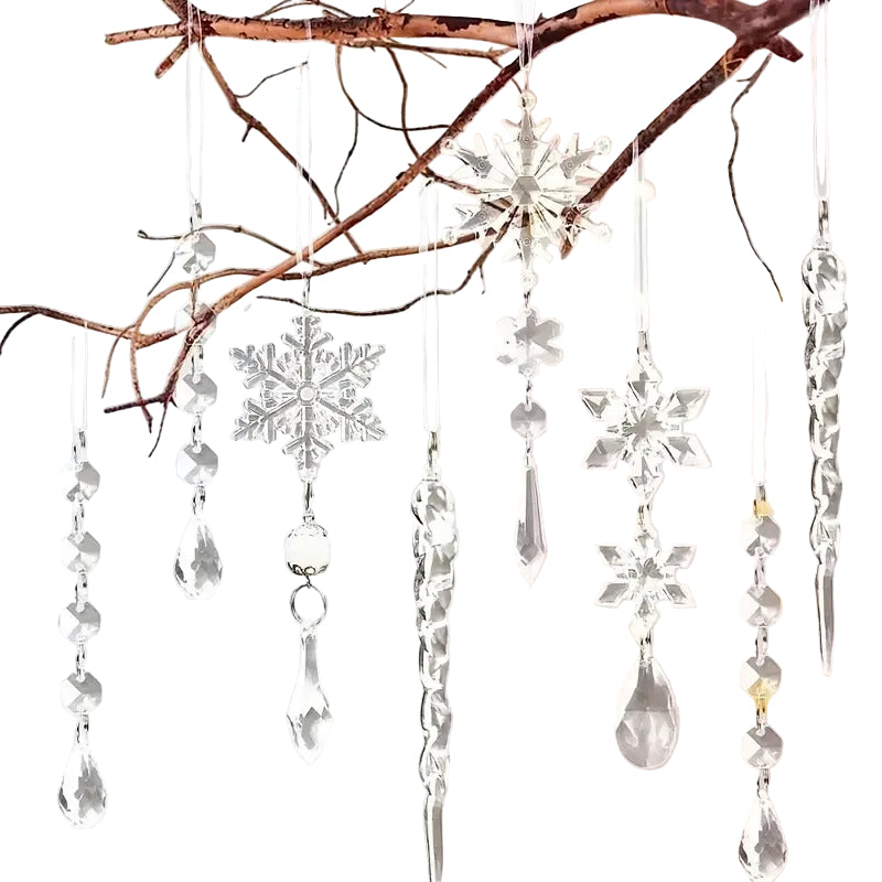 Crystal Christmas Ornament Set Hanging Decor (20PCS)