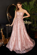 Glitter Print A-Line Gown-3