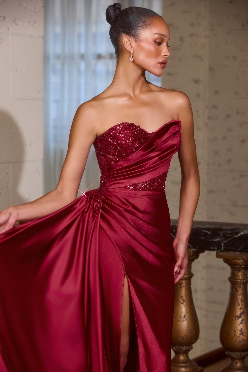 Stetch Satin Fitted Dress-4