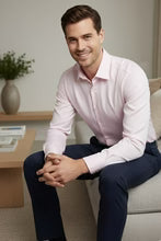 "Jamison" Pink Twill Spread Collar Dress Shirt-4
