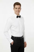 "Jamison" White Twill Spread Collar Dress Shirt-5