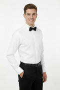 "Jamison" White Twill Spread Collar Dress Shirt-5
