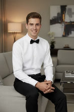 "Jamison" White Twill Spread Collar Dress Shirt-4
