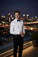 "Jamison" White Twill Spread Collar Dress Shirt-0