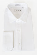 "Jamison" White Twill Spread Collar Dress Shirt-5