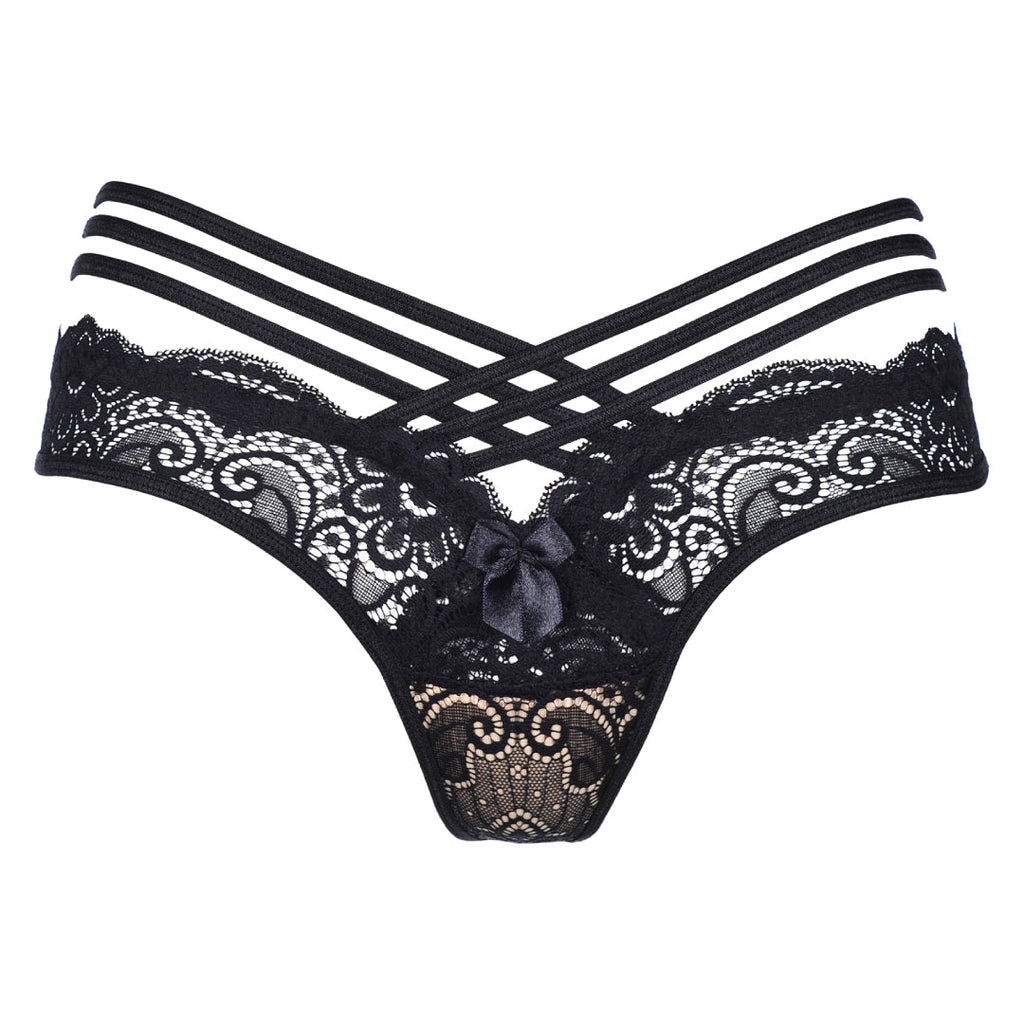 Axami Julianne Strappy Lace Thong Panty-4