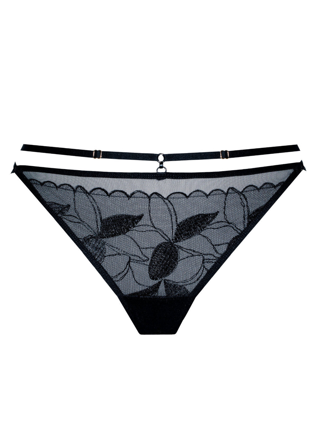 Samanta Kendall Sheer Mesh Low-Rise String Panty-3