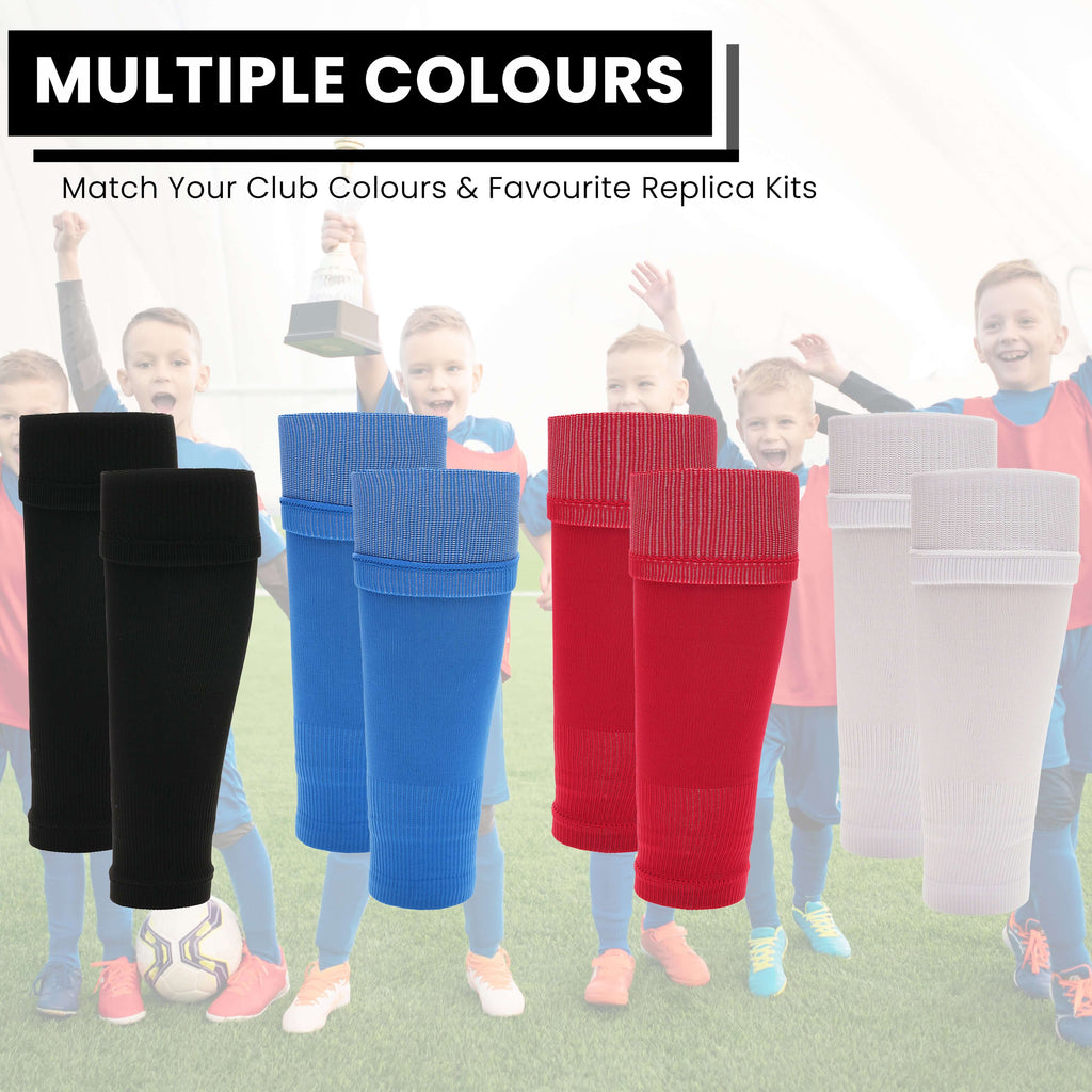 Sock Stack Kids Leg Sleeve Compression Sleeves Red Over Calf Shin Pad Compatible Breathable Fabric