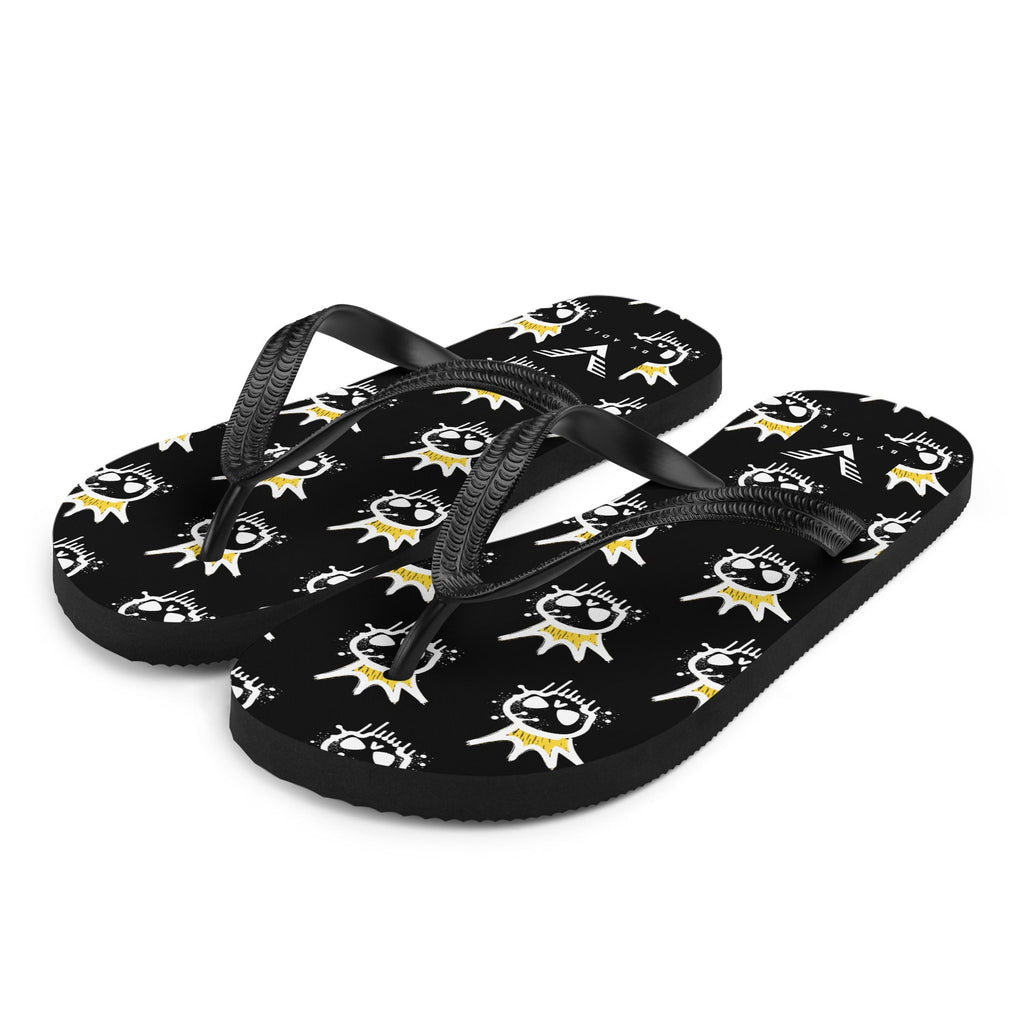 King Skull Pattern Flip Flops