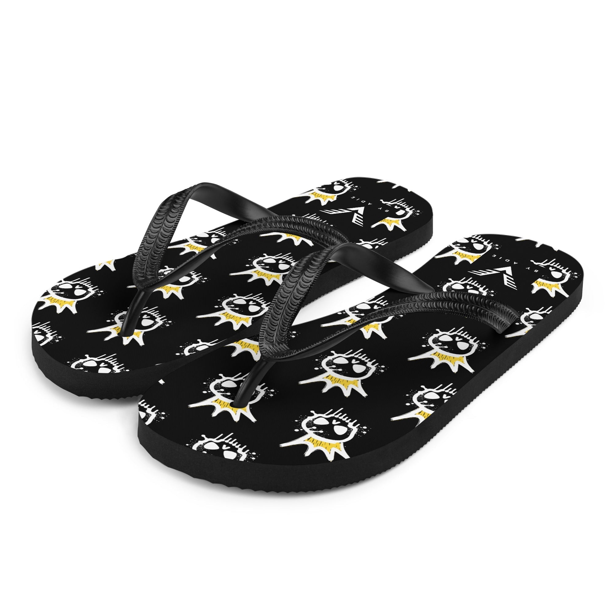King Skull Pattern Flip Flops