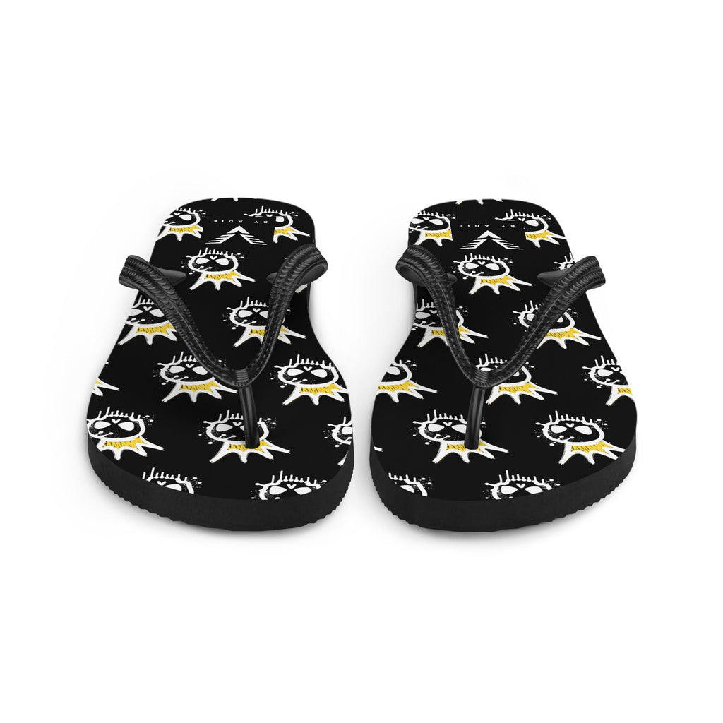 King Skull Pattern Flip Flops