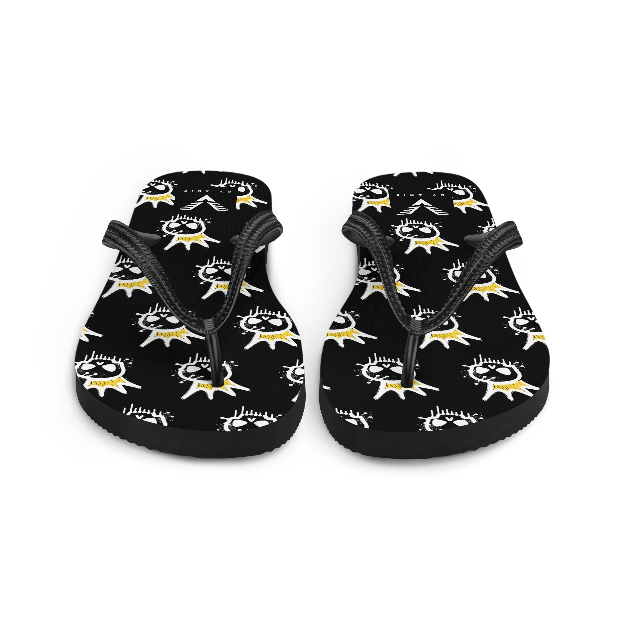 King Skull Pattern Flip Flops
