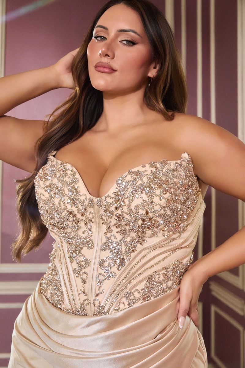 Strapless Bodice With Crystal Satin-3