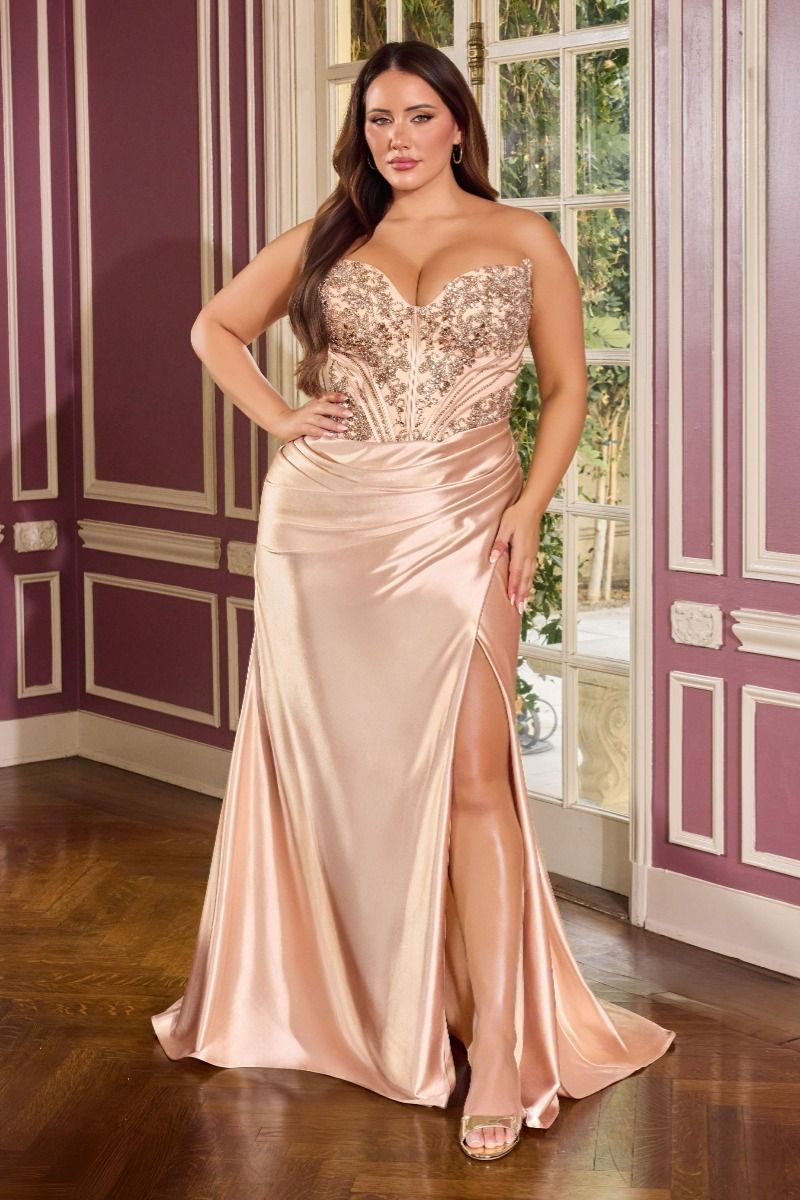 Strapless Bodice With Crystal Satin-1
