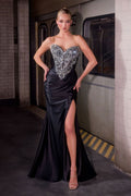 Strapless Bodice With Crystal Satin-0