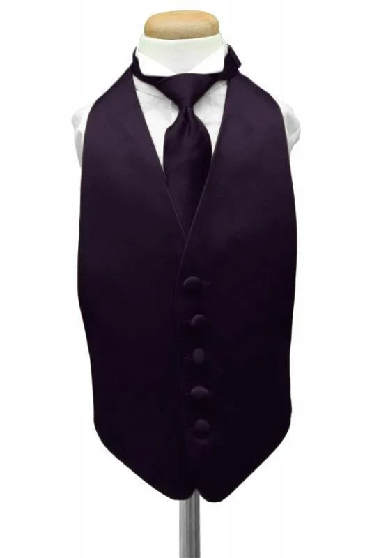 Luxury Satin Kids Tuxedo Vest-30