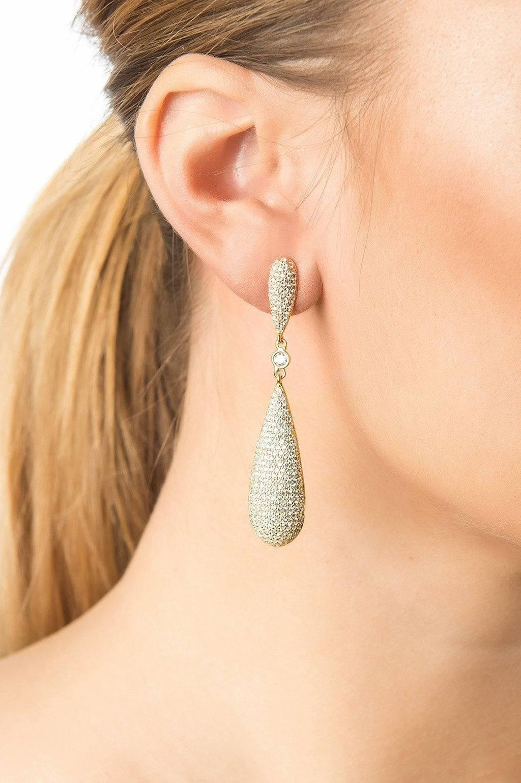 Latelita Long Drop Earrings Gold