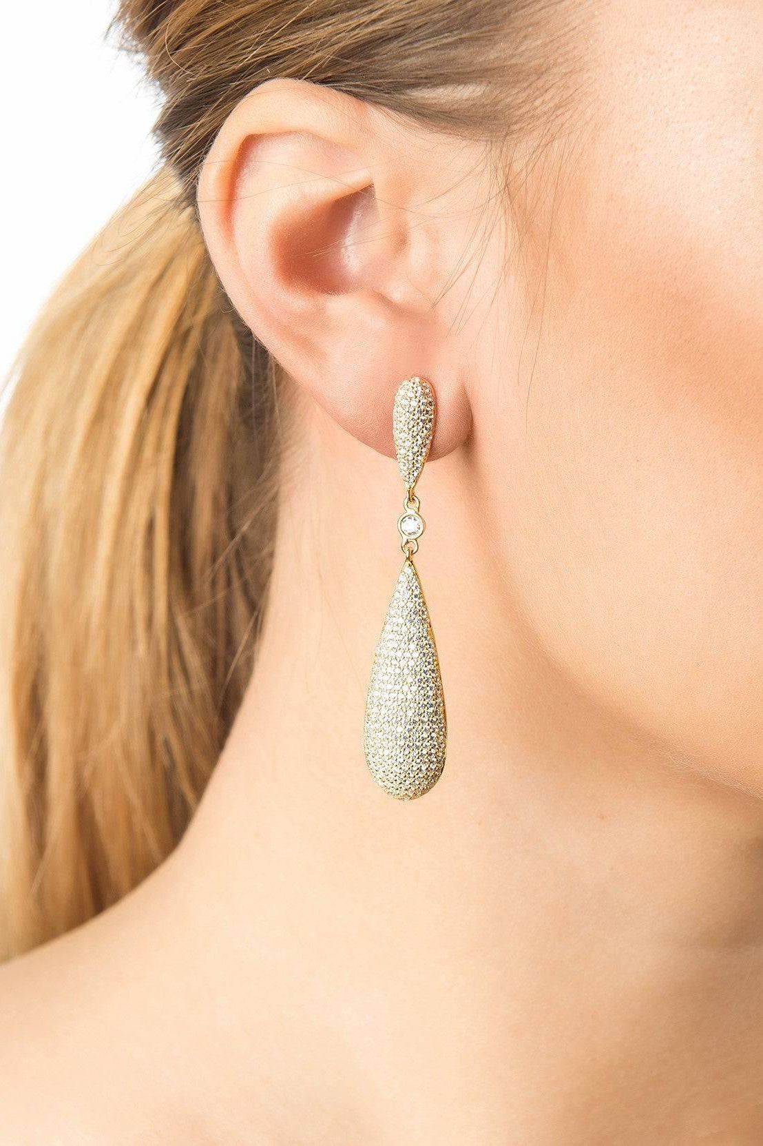 Latelita Long Drop Earrings Gold
