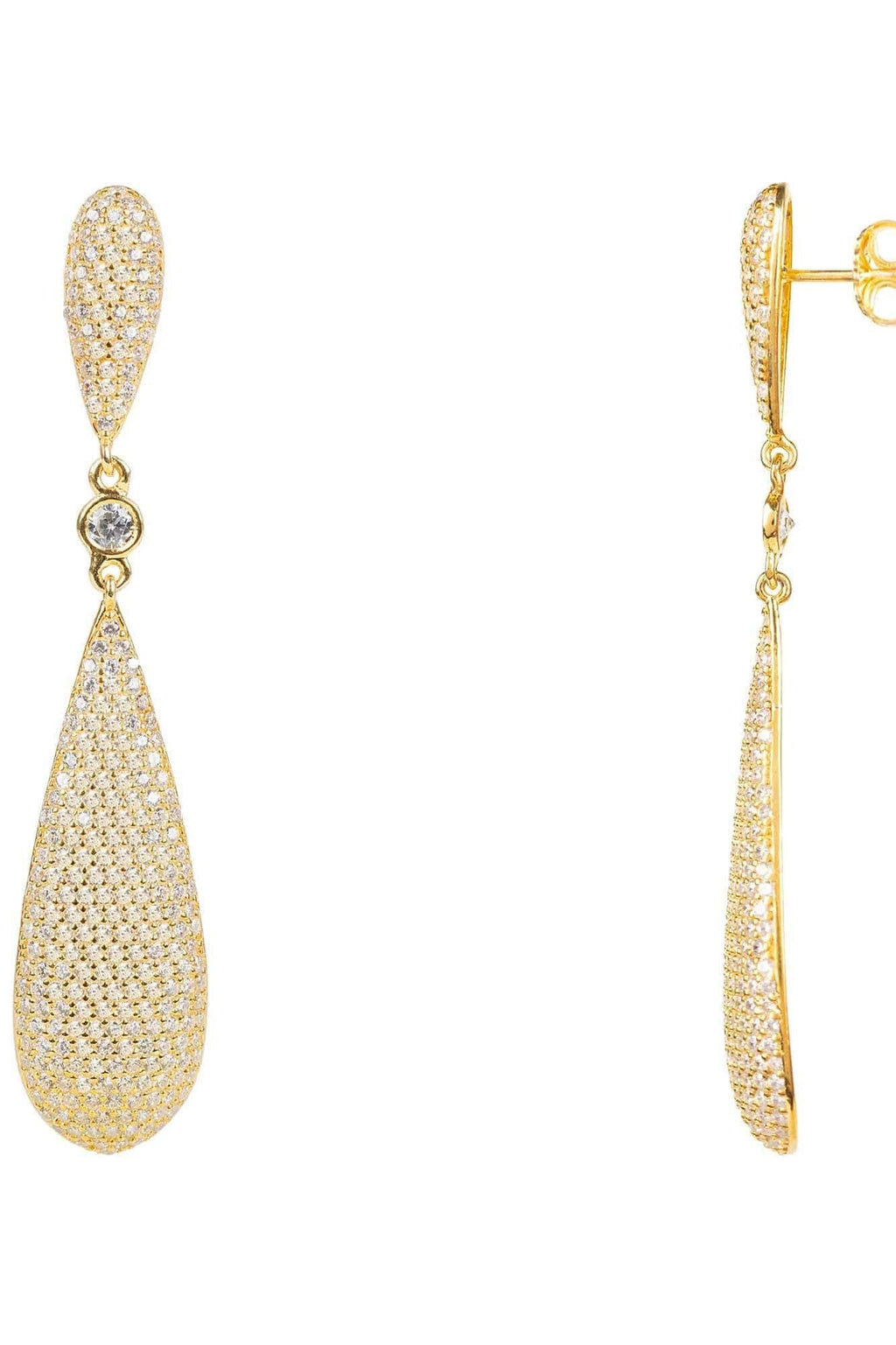 Latelita Long Drop Earrings Gold