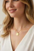 Zodiac Birthstone Talisman Necklace Leo Gold