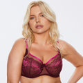 Sheer Mesh Full Figure Lace Bra Kinga Love Promise-0