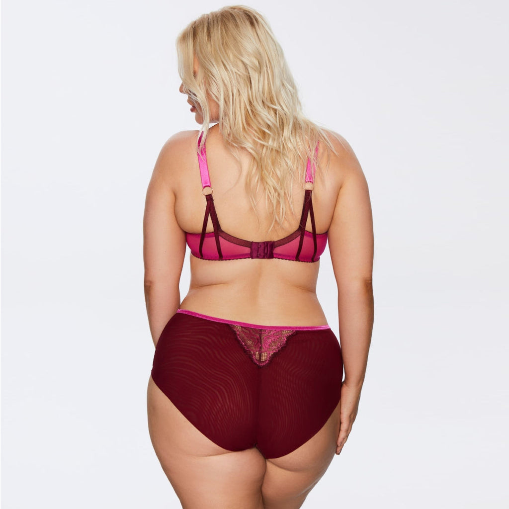 Sheer Mesh Full Figure Lace Bra Kinga Love Promise-3