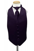 Luxury Satin Kids Tuxedo Vest-0