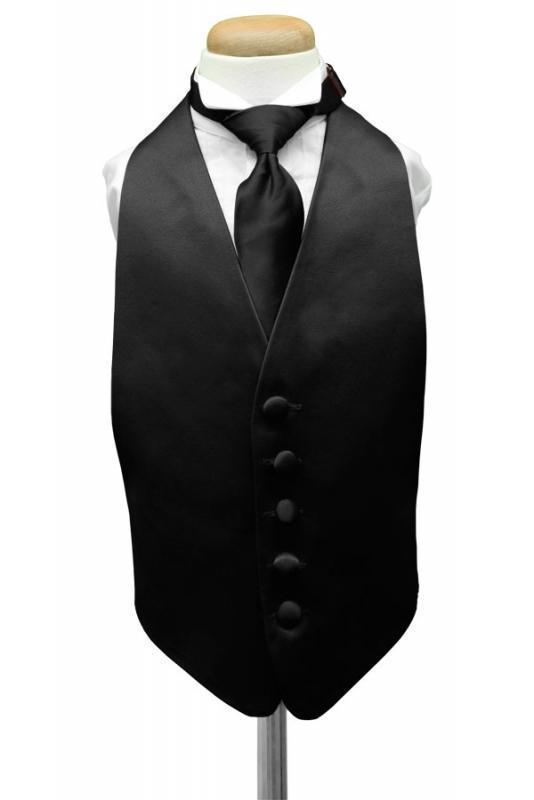 Luxury Satin Kids Tuxedo Vest-9