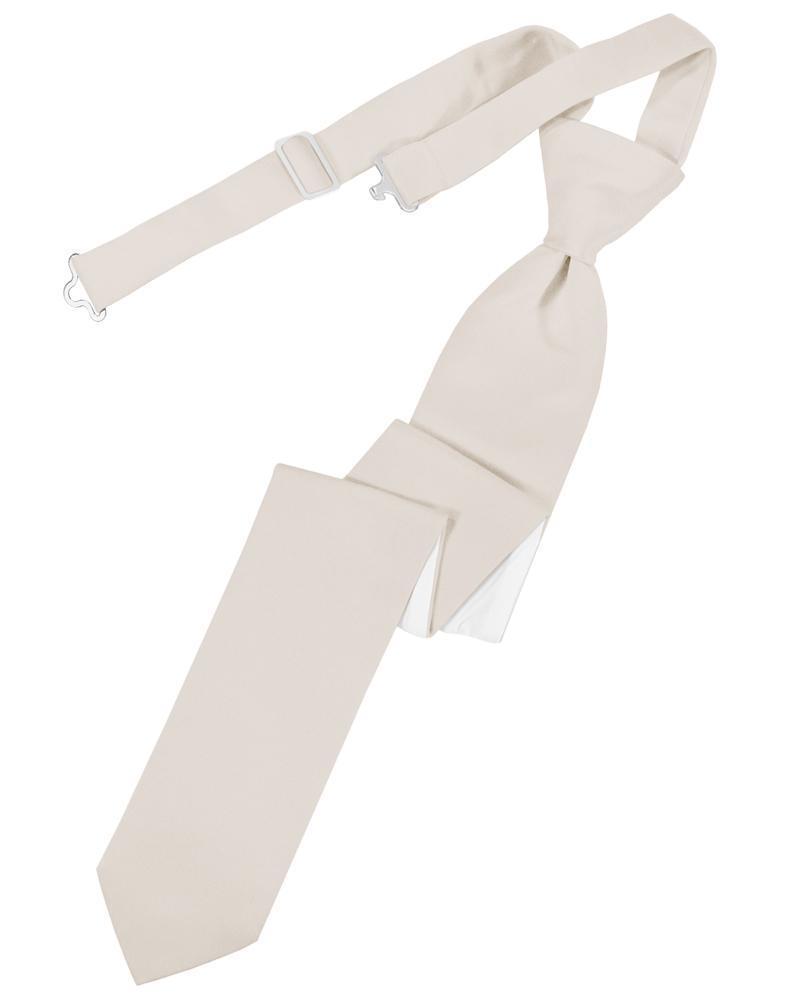 Luxury Satin Skinny Necktie Pre-Tied-1