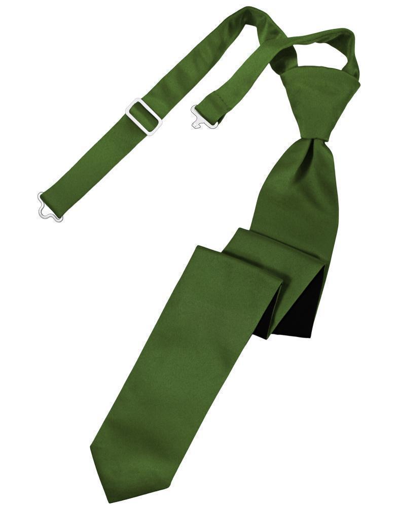 Luxury Satin Skinny Necktie Pre-Tied-14