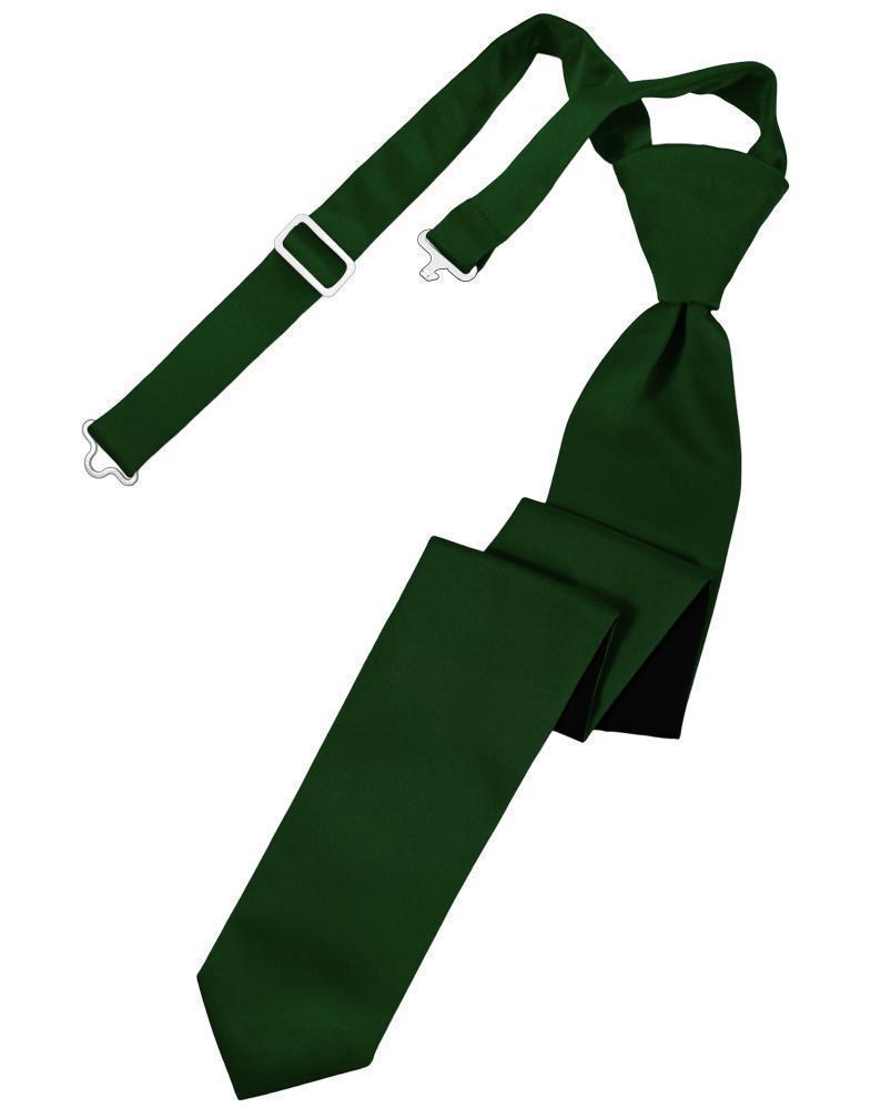 Luxury Satin Skinny Necktie Pre-Tied-28