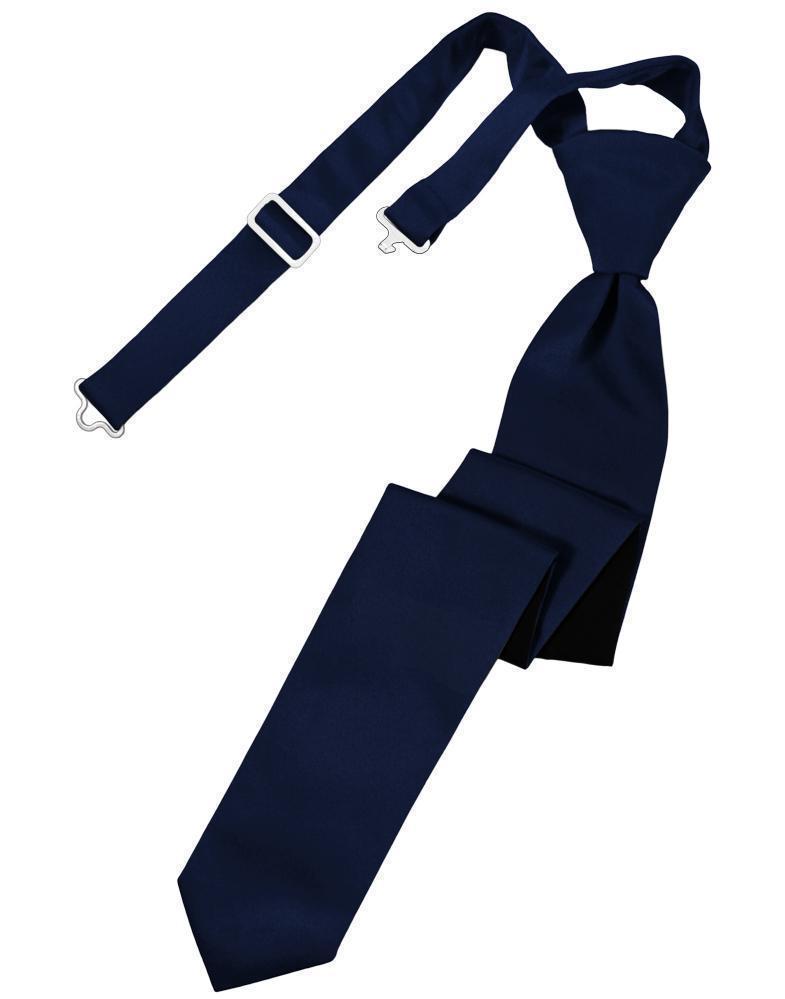 Luxury Satin Skinny Necktie Pre-Tied-38